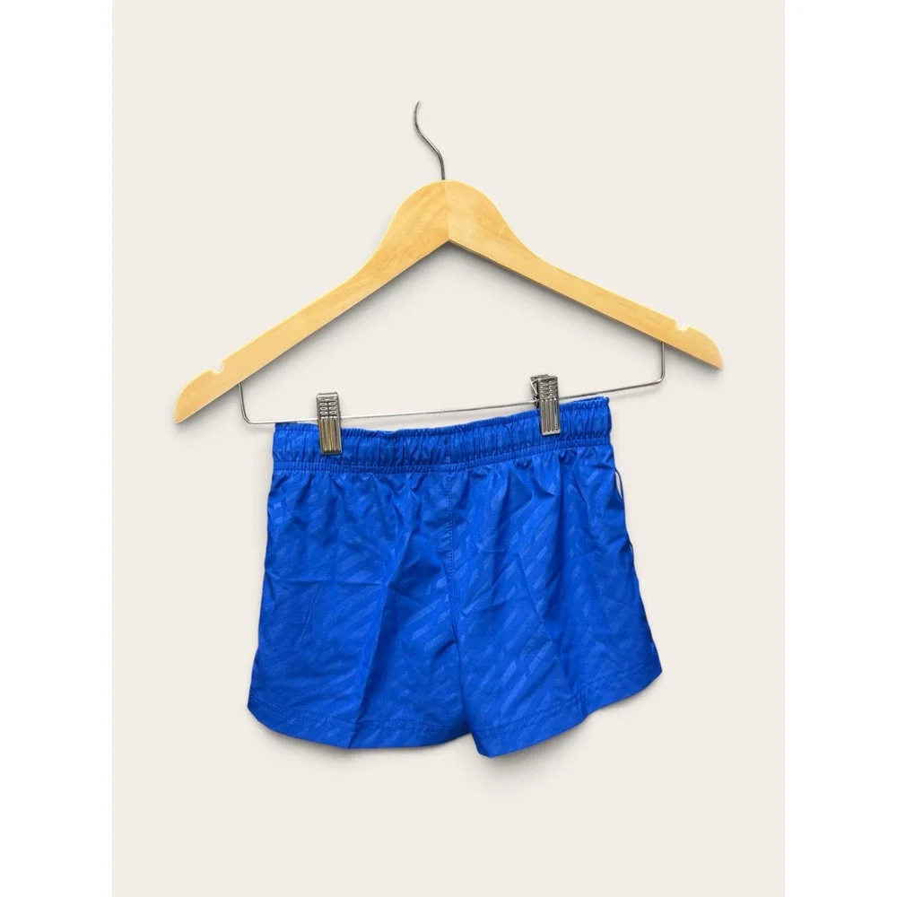 Athletic Works Boys Soccer Shorts Really Royal Blue Jacquard Stripe Size S 6-7